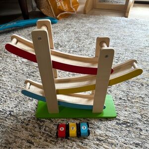 Colorful Wooden Car Ramp Racer